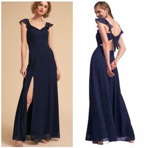 BHLDN Diana Dress Navy Blue